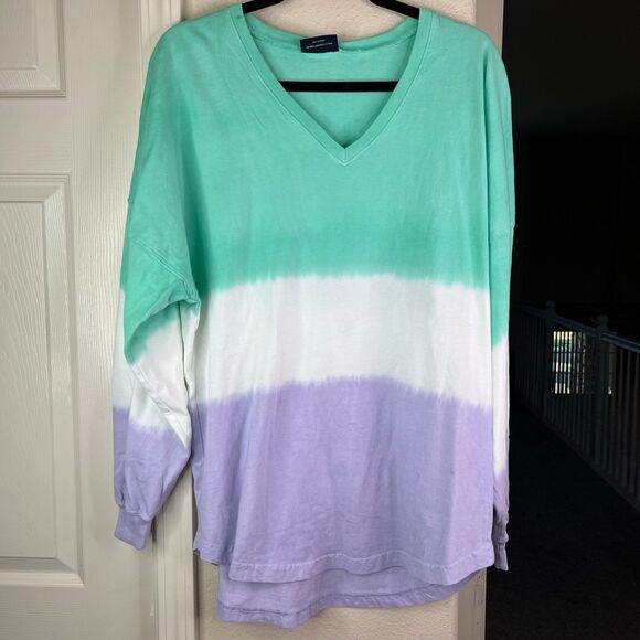Spirit Jersey Long Sleeve Sweaters Sweatshirts Tie Dye Hooded Oversized - Picture 5 of 12